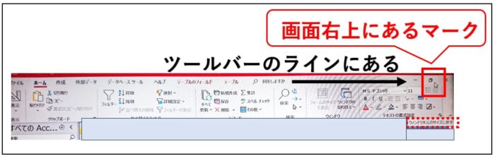 Accessウィンドウ全画面を変更する方法