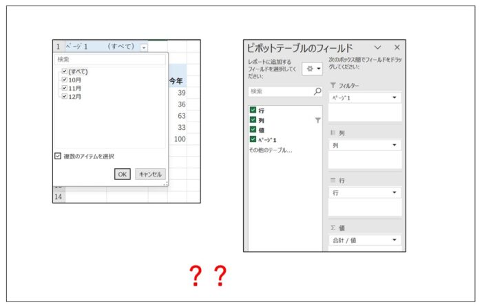 複数シートを１つにまとめてピボットテーブルで集計