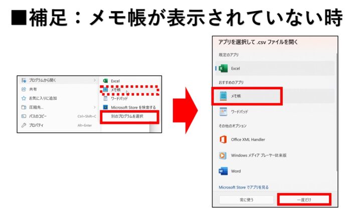 csvファイルの文字化けがメモ帳で直せない時